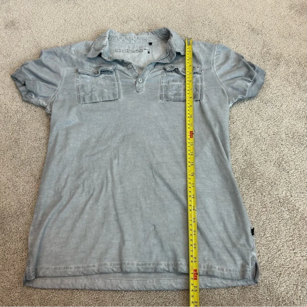 William Rast men’s short sleeve faded gray polo shirt Sz M - Picture 4 of 6